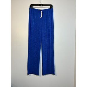 NEW! Chicos Classic No Tummy traveler's pants Sz M 8/10 Pull On Comfort Blue